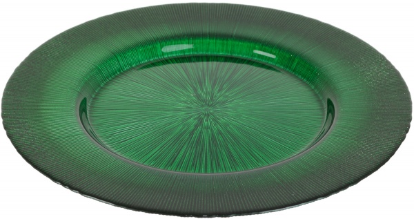 Блюдо Focus 33 см зелене Dekor Cam 