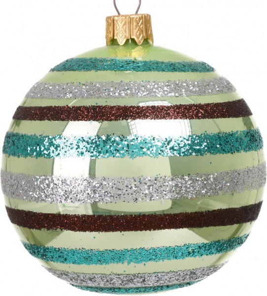 Шар новогодний орнамент d 80 мм в ассортименте .0182