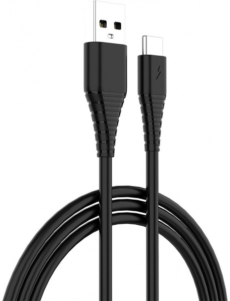 Зарядное устройство ColorWay 1USB AUTO ID 2A (10W) черное + cable Type C 