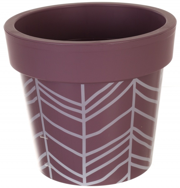 Горшок пластиковый Алеана Гамма 26x22 см 2 шт круглый 7 л фиолетовый 