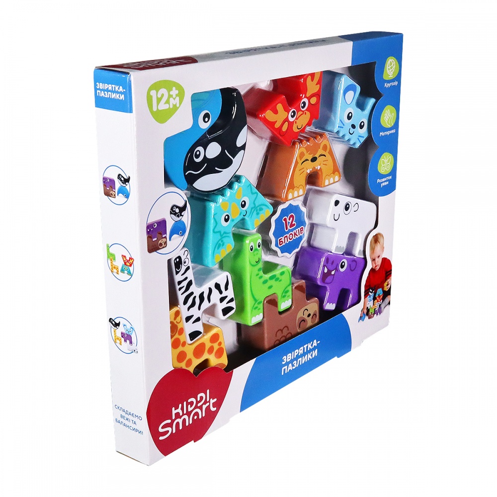 Іграшка розвивальна Kiddi Smart Звірятка-пазлики 4562-KS