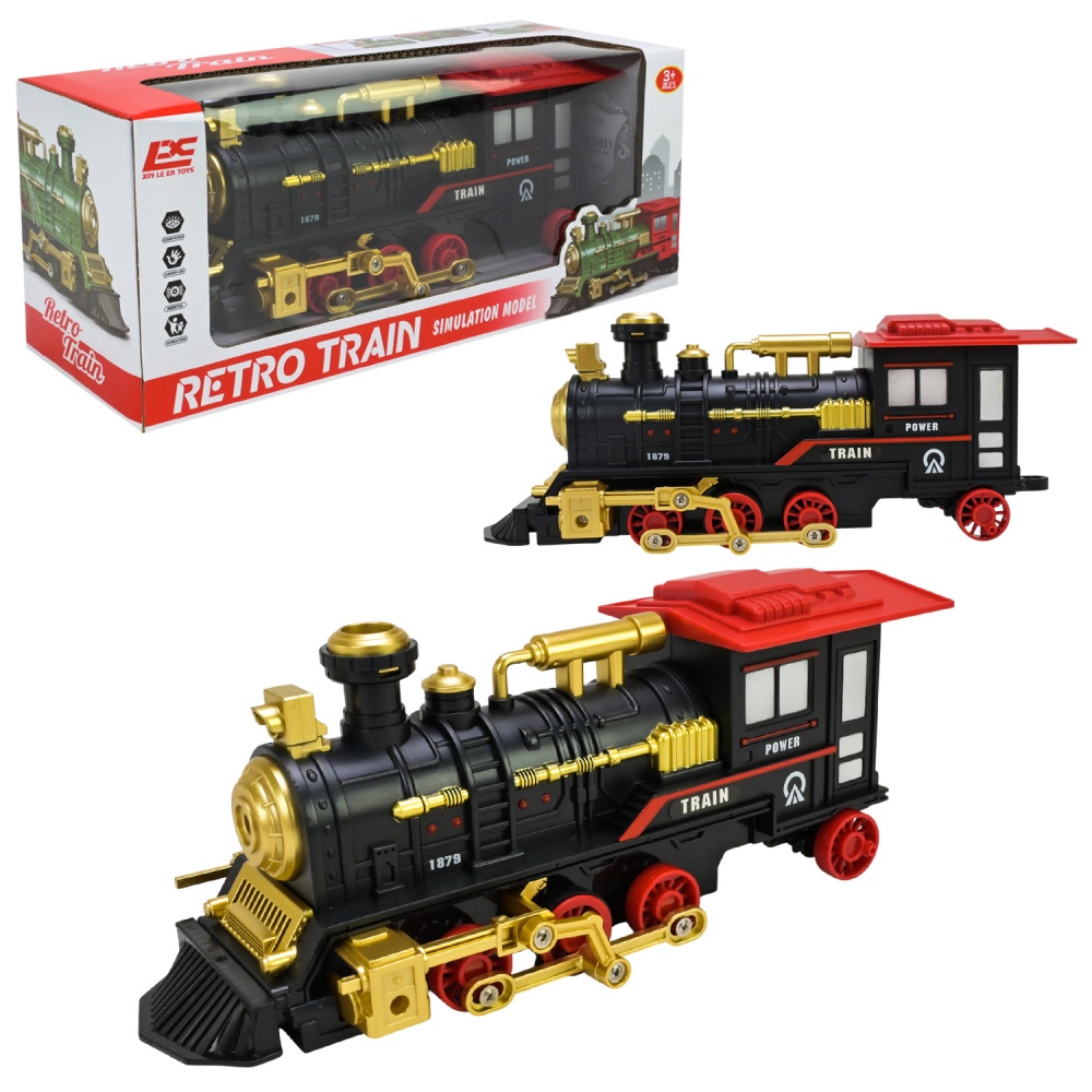 Паровоз інерційний Shantou у стилі ретро 801B