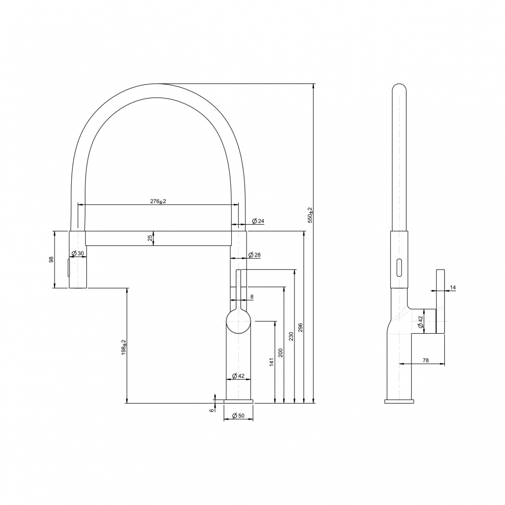 Змішувач для кухні FADO S.r.l MIX026011GG графіт Devon