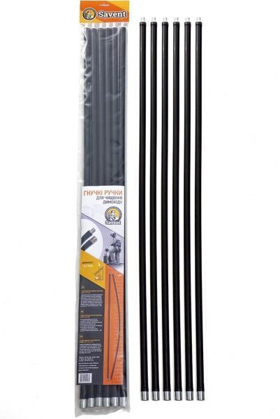 Комплект гибких ручек Savent для чистки дымохода 1 м 6 шт 