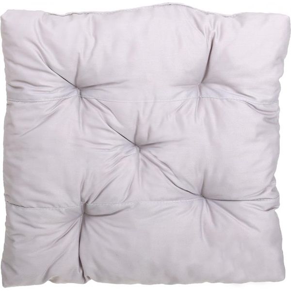 Подушка на стілець Indigo стебнована серія Puff 40х40х8 см сіра