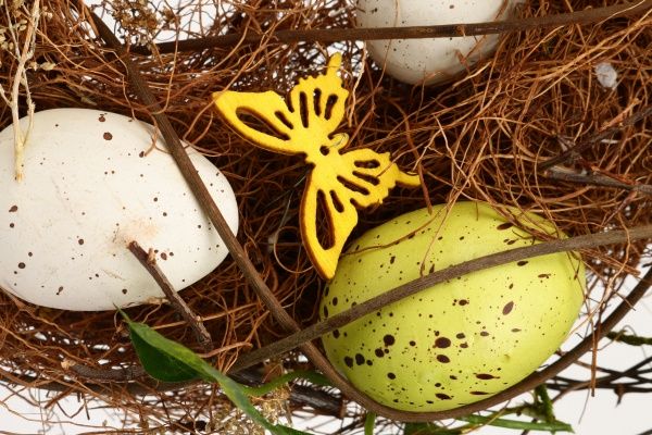 Венок яйца на сене WJ19060