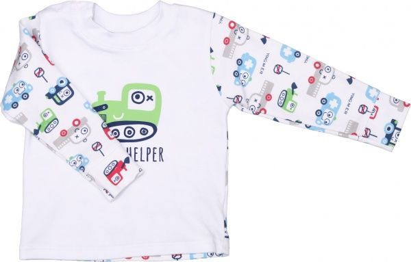 Пижама для мальчиков Фламинго р.80 белый 