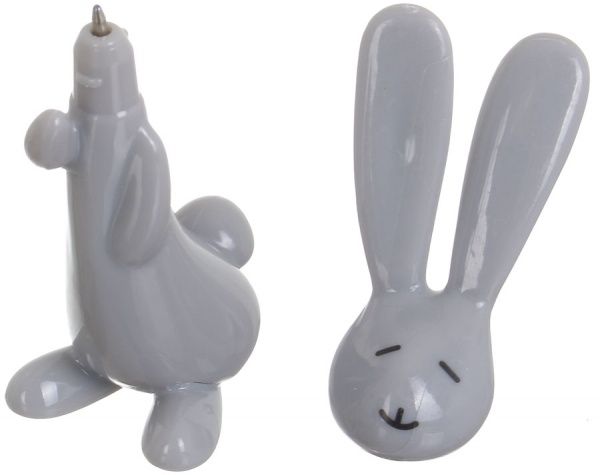 Ручка кулькова Зайченя сіре 