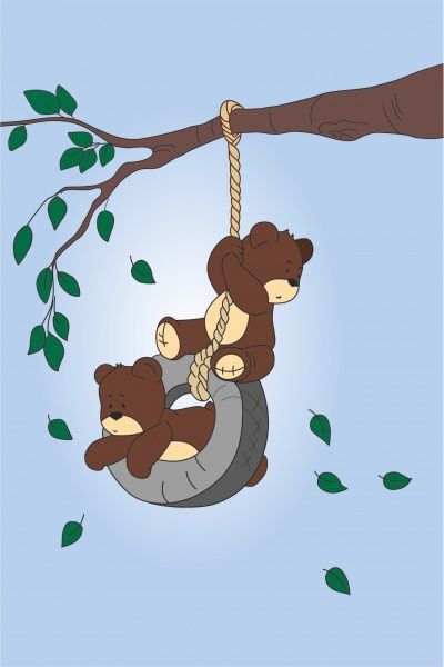 Раскраска по контурам Игривые медвежата 20х30 см Rosa Kids 