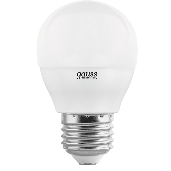 Лампа светодиодная Gauss Elementary 3 шт./уп. 53217T 7 Вт G45 матовая E27 220 В 2700 К 