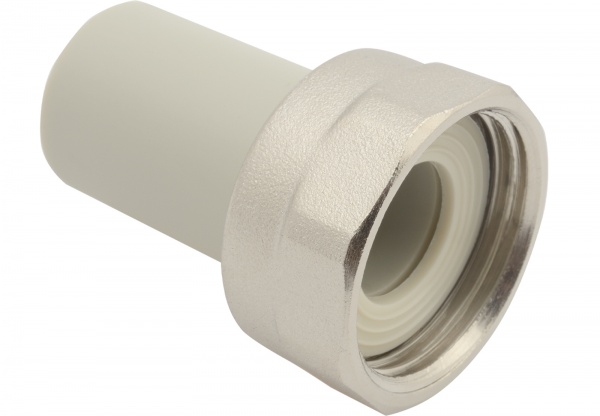 Перехідник внутрішня AlcaPipe пласт/метал з накидною гайкою PPR grn 20x3/4