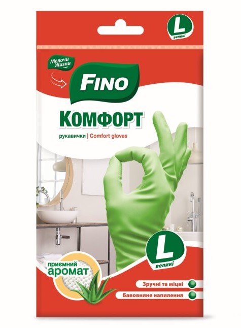 Перчатки латексные Fino Алоэ Вера стандартные р.L 1 пар/уп.