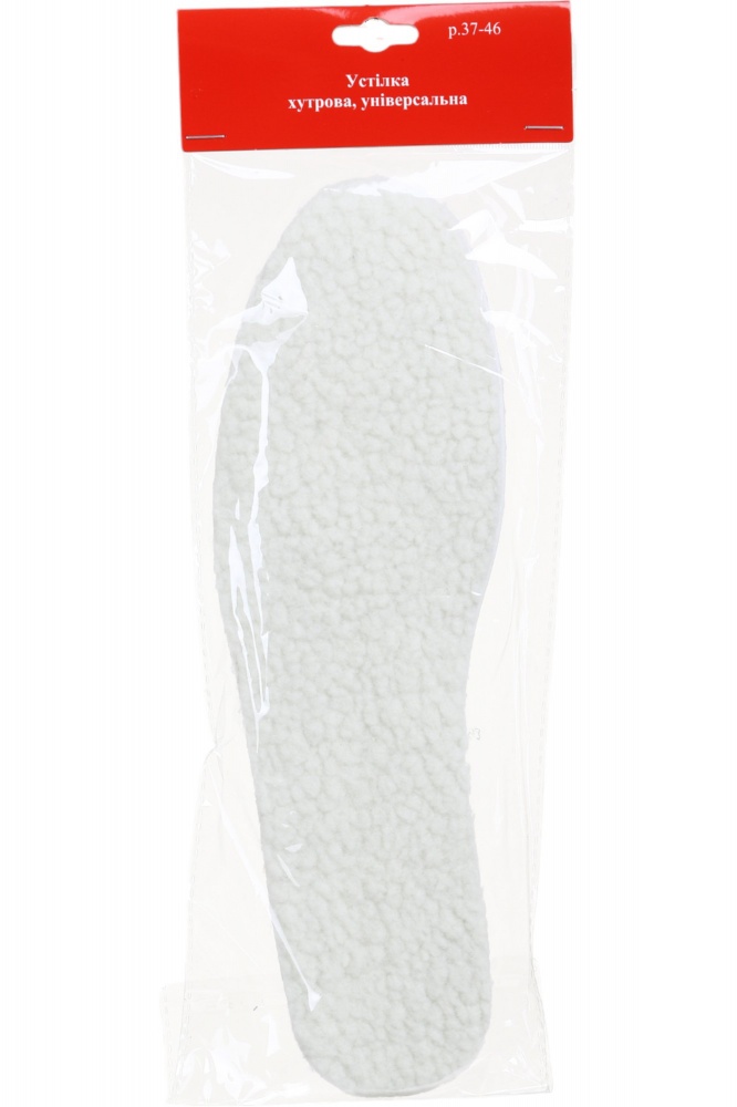 Стельки меховые универсальные р.37-46 белый