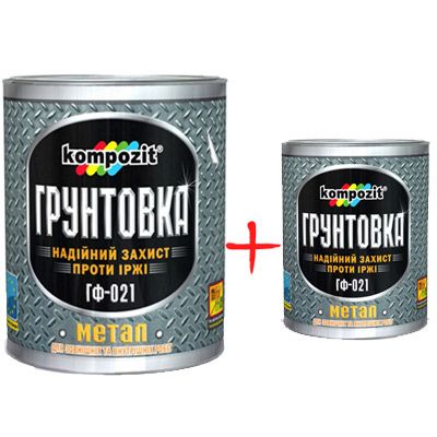 Грунтовка Kompozit ГФ-021 красно-коричневая 12 кг + 2.8 кг