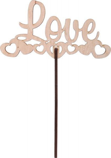 Топпер Top_E_16 Love с сердечками, фанера 