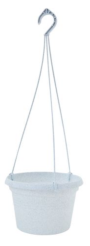 Вазон пластиковый Алеана ГЛОРИЯ с подвеской 25x16 см круглый 5л белый флок 