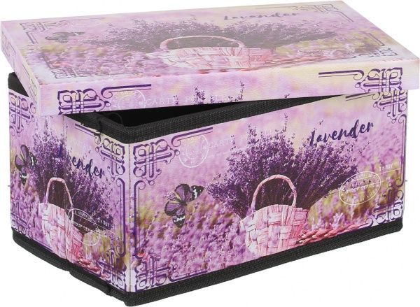 Коробка складна Лаванда в кошику 30х19,5х14 см