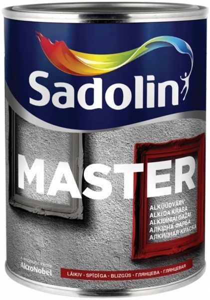 Емаль Sadolin Master 90 білий глянець 1л