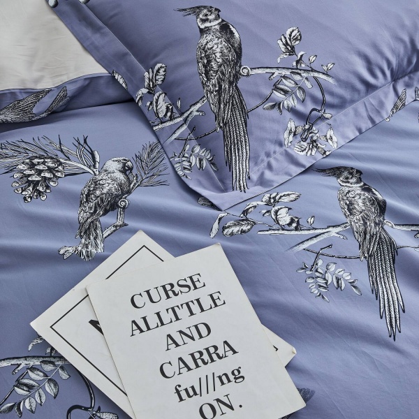 Комплект постельного белья Melzo семейный фиолетовый La Nuit 