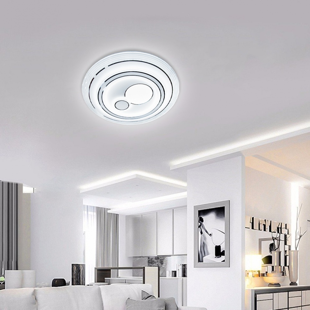 Світильник стельовий Eurolamp Glittering Crystal 130 Вт білий LED-ALR-130W-T33