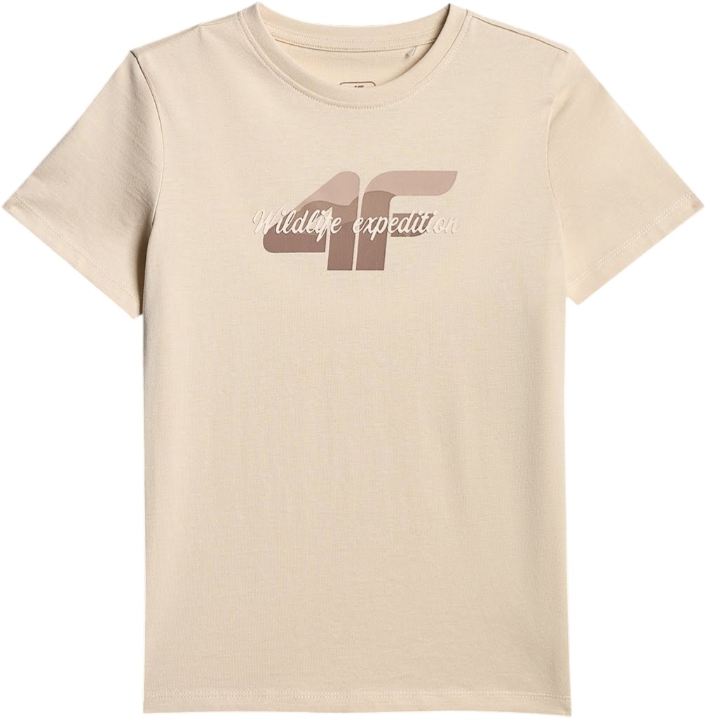 Футболка 4F TSHIRT F2885 4FJWSS26TTSHF2885-83S р.140 бежевый — фото 1