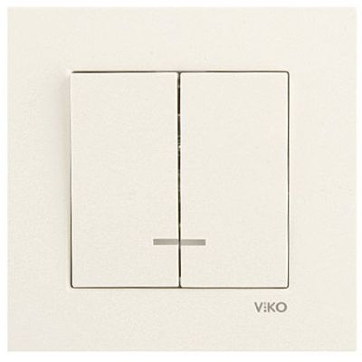 Выключатель двойной Viko Karre 25.32.0011 белый