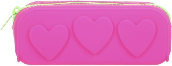 Пенал силіконовий BRPG565 Серце рожевий