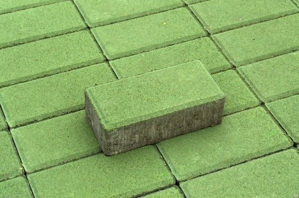 Тротуарна плитка Цегла 100х200х45 мм зелений