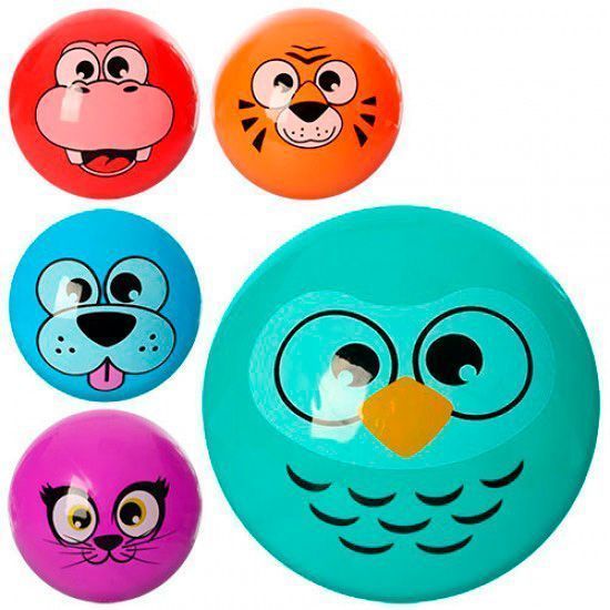 Мяч Животные (5 видов) в ассортименте 23 см MS 0469-1