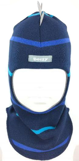 Шапка для мальчика Beezy Дино р.47-49 синий в полоску 1715 