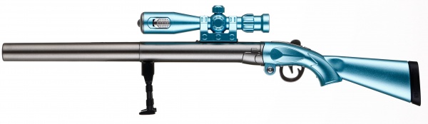 Ручка гелева Гвинтівка блакитна чорнило синє 