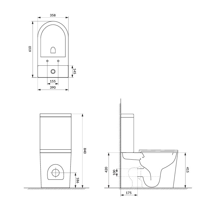 Унитаз-компакт Cersanit 929 FBTW BONICA PRO OVAL TORNADO (К3028-001)