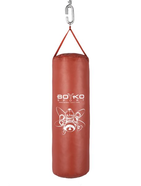 Боксерський мішок BOYKO SPORT bs04094301 40x20 см з вузлом кріплення на ременях (Юніор) червоний
