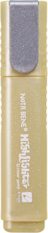 Маркер текстовий Nota Bene with glitter 521B-24 yellow жовтий