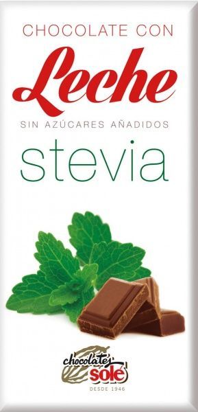 Шоколад Sole молочный со стевией 100 гр без сахара