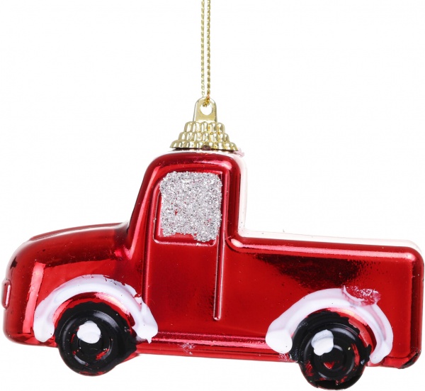 Декоративная подвеска Машина 10x11x5 см красный LD21075