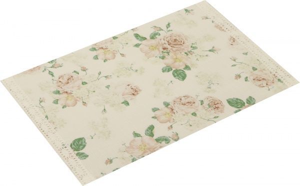 Коврик для сервировки с кружевом 30x45 см коралловый