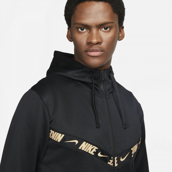 Джемпер Nike M NSW REPEAT PK FZ HOODIE GOLD DQ1933-010 р. L черный