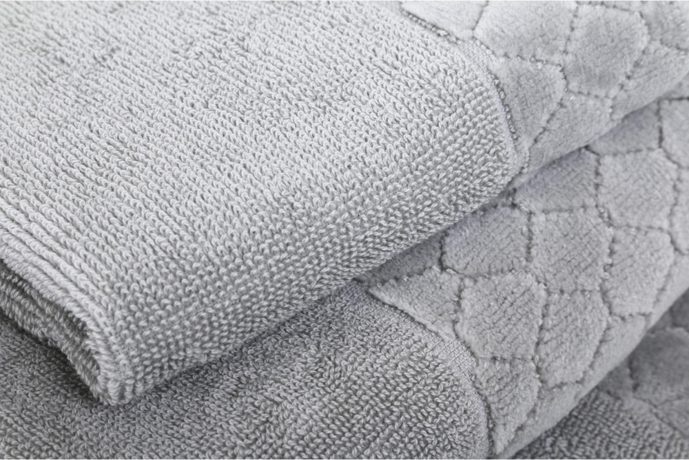 Рушник махровий VELOUR CELLS 33x50 см сірий La Nuit