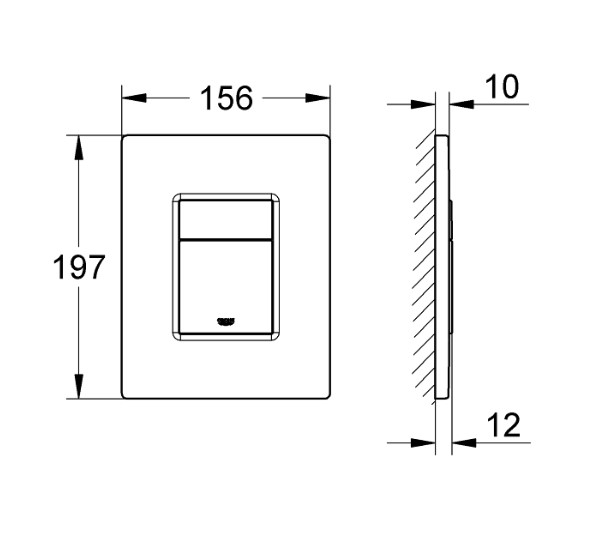 Клавиша для инсталляции Grohe EVEN 38966000 белая