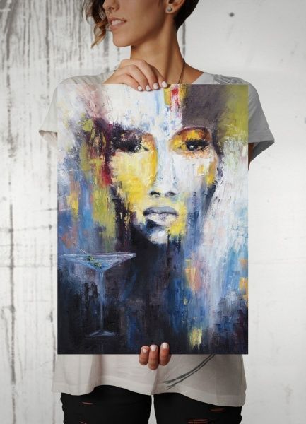 Картина Девушка и мартини Posterclub 