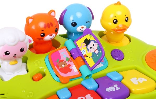 Игрушка музыкальная 2103A пианино со зверушками ODT031679