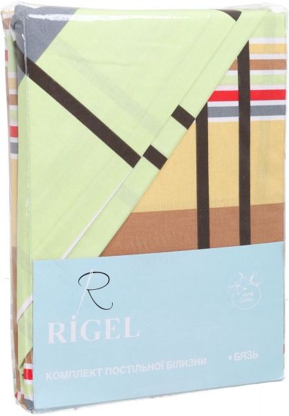 Комплект постельного белья Клетка 1,5 желтый Rigel 