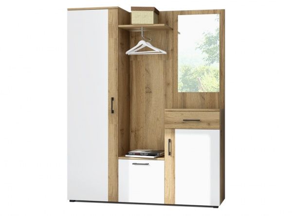 Передпокій Accord Trio білий / дуб артізан 