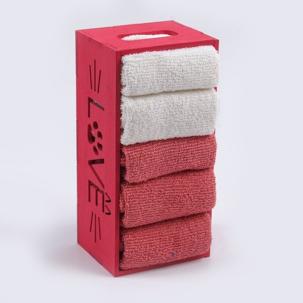 Набор полотенец кухонных Love Raspberries (5 шт./уп.) 30x30 см розовый Білтекс 