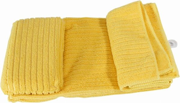 Набор полотенец кухонных 40x48 см 30x30 см и губка Zastelli желтый 