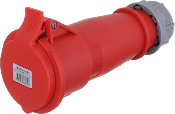 Розетка силовая переносная с заземлением Expert 3p+N+PE (225) серый