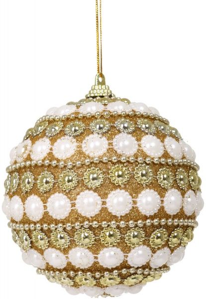 Куля пластикова Сонечко d100 SDA105010G золотий/перлинний