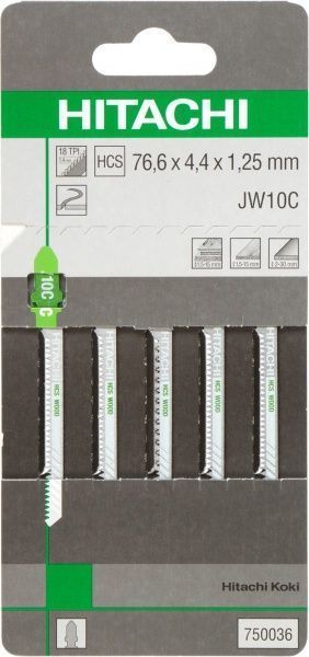 Пилочка для электролобзика Hitachi JW10С 5 шт.
