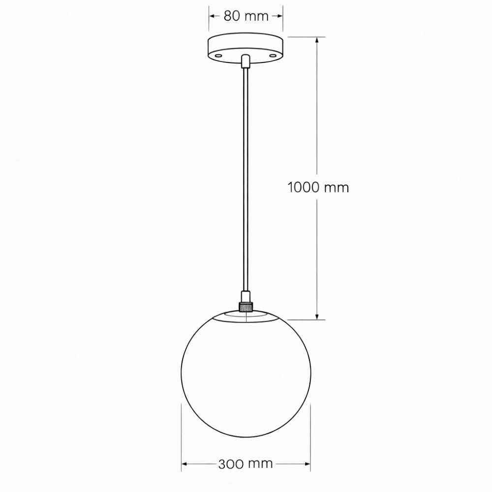 Світильник підвісний LIGHT SET OBRIY D300 1x40 Вт E27 чорний/білий/золото